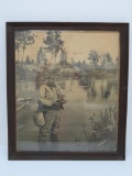 Fly Fishing real photo, framed, 18
