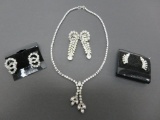 Kramer, Vendome and Weiss rhinestone necklace and earring sets