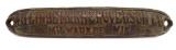 AJ Lindemann & Hoverson advertising plaque, Milwaukee, cast iron, c 1900, 9
