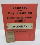 Laundry Advertising sign and booklet