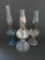 Three Miniature oil lamps,9