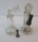 Two glass telephone candy containers, 4