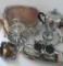 La Belle coffee set, assorted metalware serving pieces and accessories