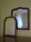 Two wood frame wall mirrors,19