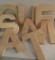 8 Large plastic letters, 12