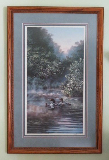 Loon print framed, Kelley 93, 3693/4800