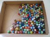 Very nice lot of machine made marbles, includes oxblood and corkscrew
