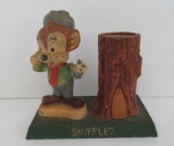 Warner Bros Sniffles tree stump still bank,5 1/2