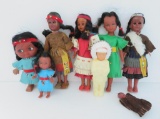 Seven native American dolls, 4