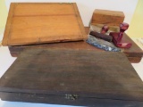 Large lot of stamping and wood boxes