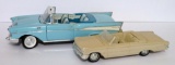 Ertl Chevrolet Bel Air model and 1962 Ford Galaxie plastic promo car