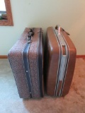 Samsonite hard sided suitcase and Jordache vintage suitcase