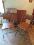 Vintage Samsonite card table and four chairs