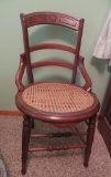 Walnut cane set chair, lovely bedroom chair