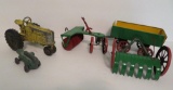 Farm toy lot, tin and cast metal