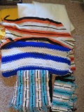 Three Vintage afghans and three blankets, full size