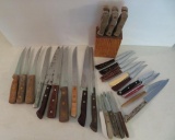 Assorted knife lot, Chicago Cutlery and Country Oak
