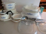 Large lot of vintage Corning Ware, Spice of Life and Corn Flower