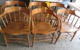 Six nice barrel back jury chairs