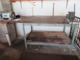 6' Work bench with Wilton vise and bench grinder