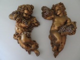 Plaster cherubs with grapes, 13
