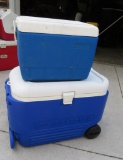 Spaulding carry handle and Igloo rolling coolers