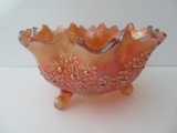 Fenton Tree of Life, marigold footed bowl, 10