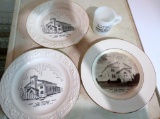 Sussex souvenir commemorative plates and Germantown Meeker Hill Tap mug