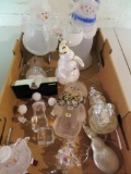 Decorative Snowman lot with stocking holder, candle holder, figures and ornaments