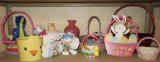 Easter lot with several Easter baskets and decorations