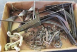 Large lot of hooks and shelf brackets