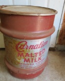 100 lb Carnation Malted Milk barrel