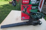 Toro Rake & Vac Electric Blower Vac, working