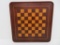 Early wooden checker board, some inlay, 14 1/2
