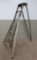 Large primitive gathering ladder, wooden, 78
