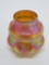 Tiffany miniature vase, trademark Tiffany Favrile paper label, 2 1/2