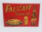 Falstaff Super-X beer advertising sign, metal easel back, 16 1/2
