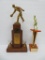 Two c 1940's bowling trophies, male and female