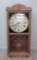 Railroad regulator clock, Chicago, Milwaukee, and St Paul, To Puget Sound, oak