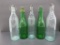 Five vintage bottles, lightening closure, 10
