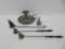 Pewter candle holder and sterling candle snuffer