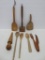 Assorted wooden utensils, about 9 pieces, 12