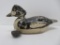 Wooden duck decoy, glass eyes, buffle head ?, 14