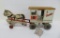 Bordons wood and metal pull toy, horse and milk cart, #257 Rich Toy, 20