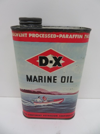 DX Marine Oil can, cool boating graphics, 6 3/4", one quart