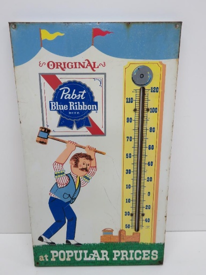 Pabst Popular Prices thermometer, 18" x 10 1/4", P424