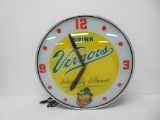 Drink Vernors light up clock, 18