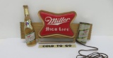 Miller beer sign, Cold to Go, working, 18