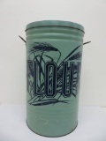 Large Flour tin, blue and turquoise, 21