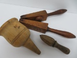Wooden juicers and funnel